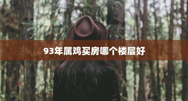 93年属鸡买房哪个楼层好