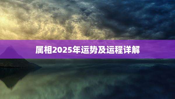 属相2025年运势及运程详解