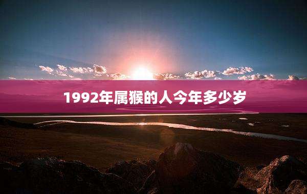 1992年属猴的人今年多少岁