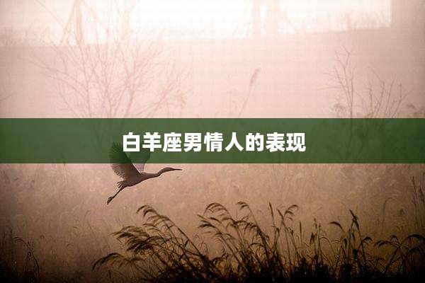 白羊座男情人的表现