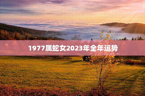 1977属蛇女2023年全年运势