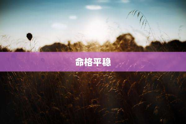 命格平稳