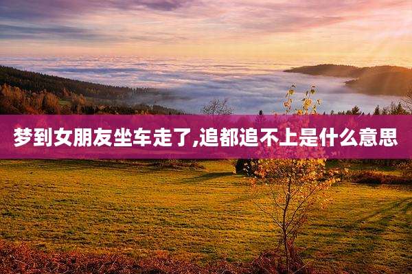 梦到女朋友坐车走了,追都追不上是什么意思