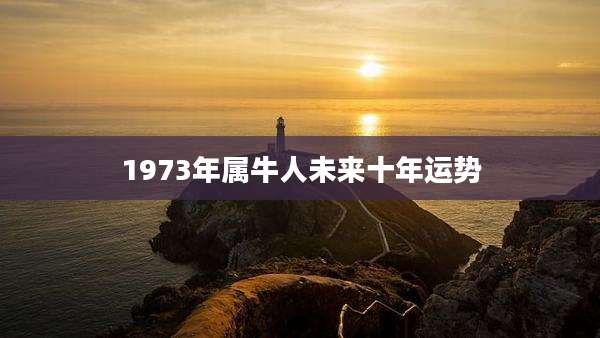 1973年属牛人未来十年运势