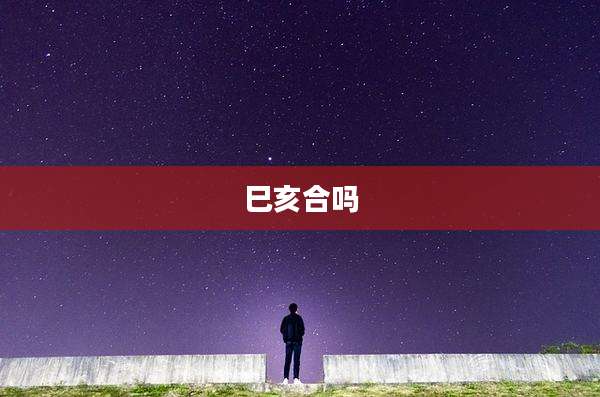 巳亥合吗