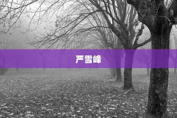 严雪峰
