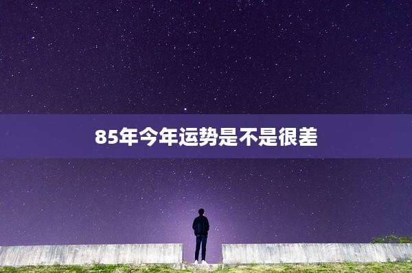 85年今年运势是不是很差