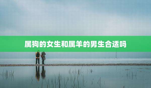 属狗的女生和属羊的男生合适吗
