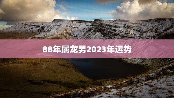 88年属龙男2023年运势