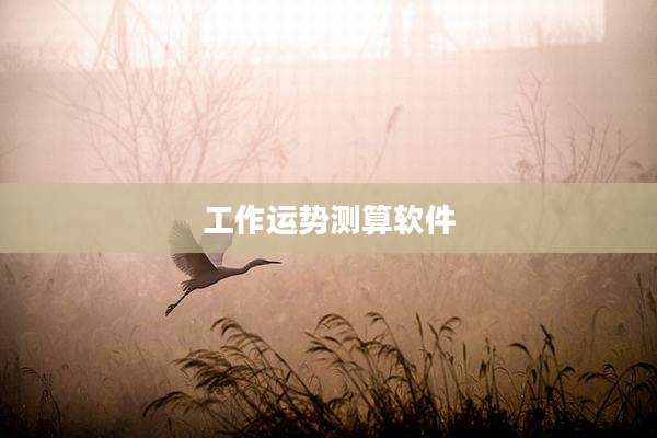 工作运势测算软件