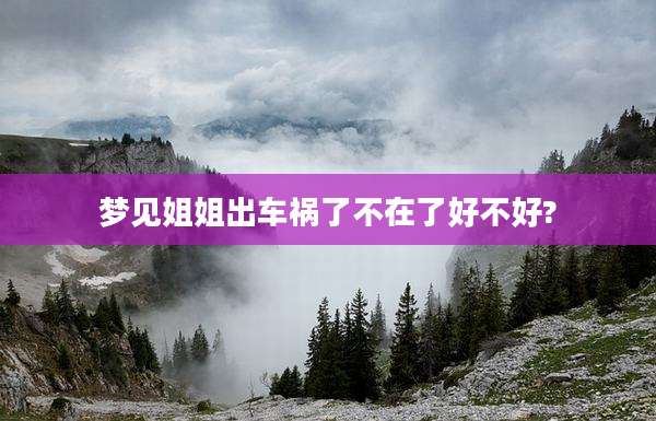 梦见姐姐出车祸了不在了好不好?