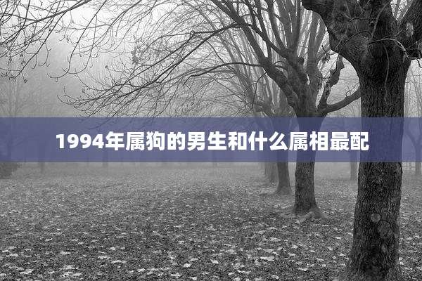 1994年属狗的男生和什么属相最配