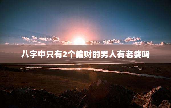 八字中只有2个偏财的男人有老婆吗