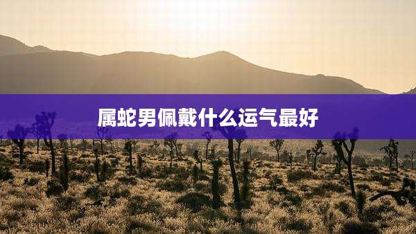 属蛇男佩戴什么运气最好