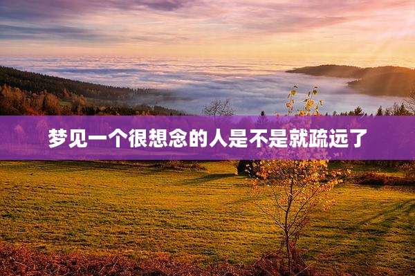 梦见一个很想念的人是不是就疏远了