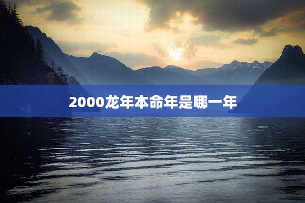 2000龙年本命年是哪一年