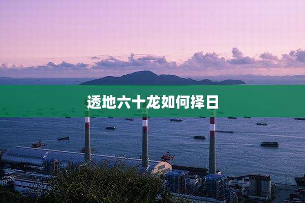 透地六十龙如何择日