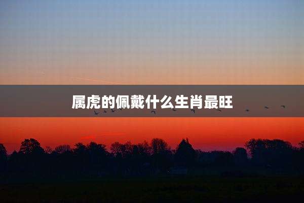 属虎的佩戴什么生肖最旺