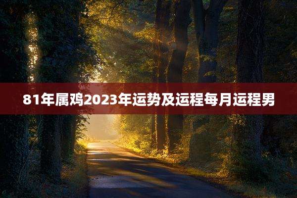 81年属鸡2023年运势及运程每月运程男