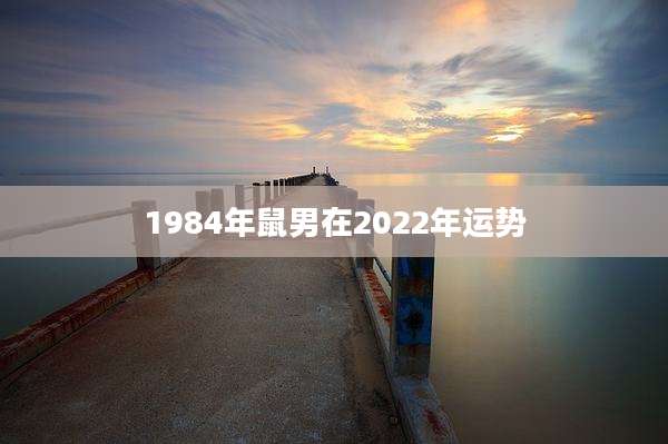 1984年鼠男在2022年运势