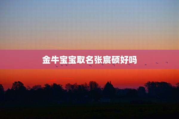 金牛宝宝取名张宸硕好吗