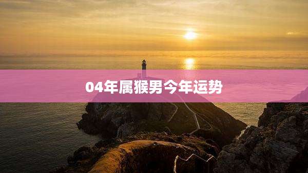 04年属猴男今年运势