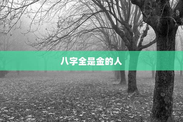 八字全是金的人