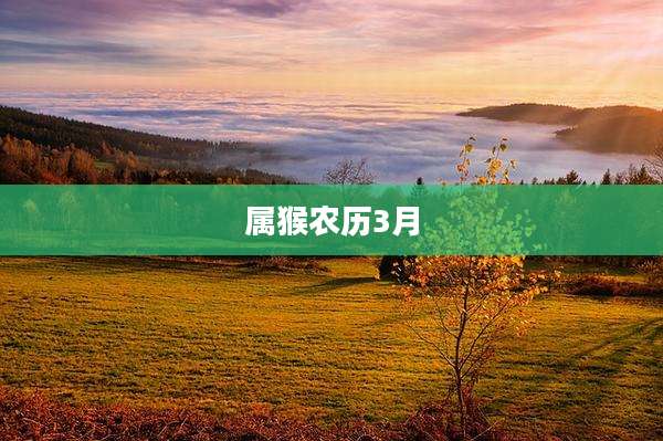 属猴农历3月