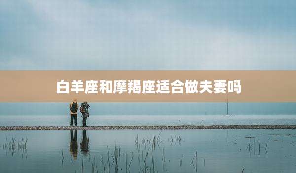 白羊座和摩羯座适合做夫妻吗