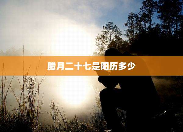 腊月二十七是阳历多少