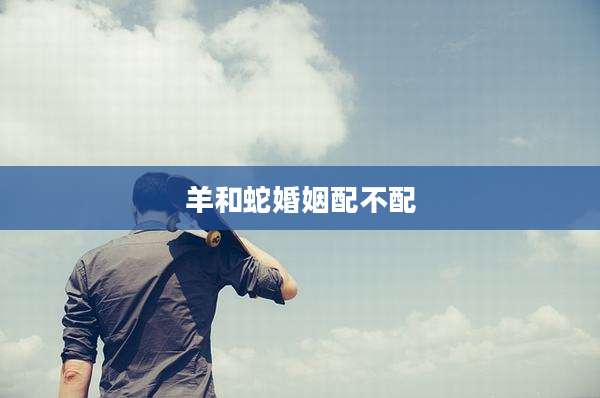 羊和蛇婚姻配不配