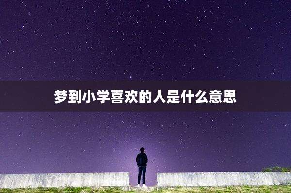 梦到小学喜欢的人是什么意思