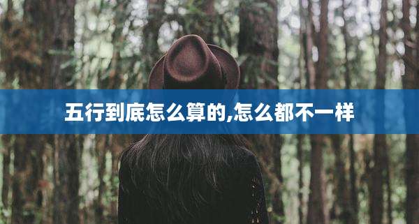 五行到底怎么算的,怎么都不一样