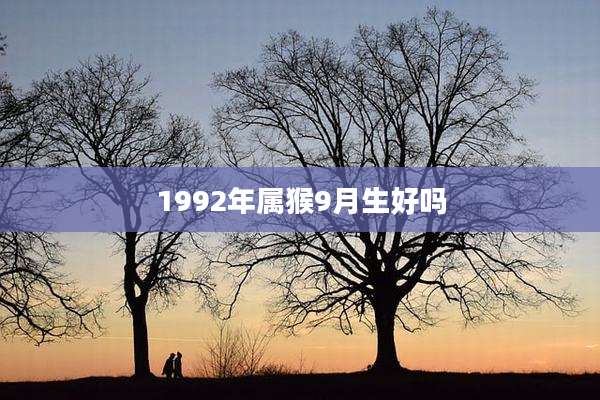 1992年属猴9月生好吗