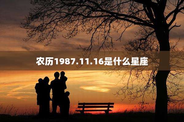 农历1987.11.16是什么星座