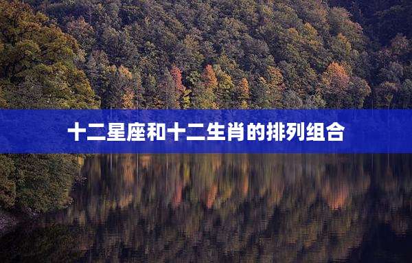 十二星座和十二生肖的排列组合