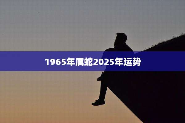 1965年属蛇2025年运势