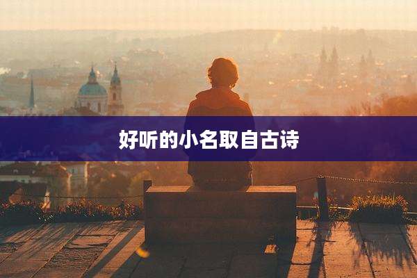 好听的小名取自古诗