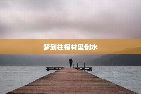 梦到往棺材里倒水