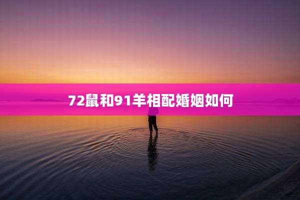 72鼠和91羊相配婚姻如何