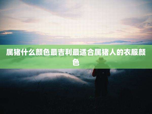 属猪什么颜色最吉利最适合属猪人的衣服颜色