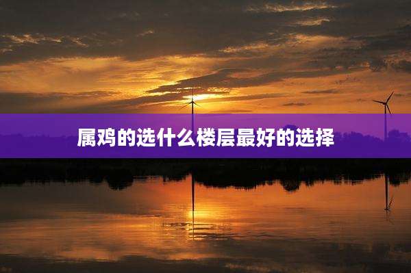 属鸡的选什么楼层最好的选择