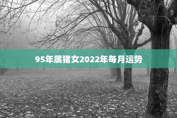 95年属猪女2022年每月运势