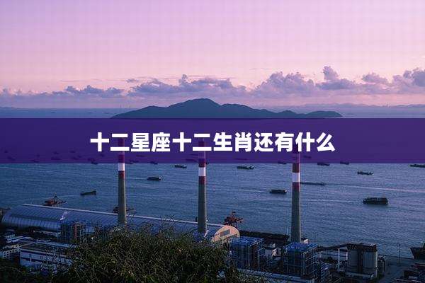 十二星座十二生肖还有什么