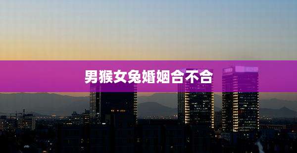 男猴女兔婚姻合不合
