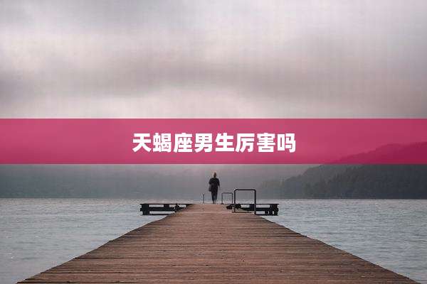 天蝎座男生厉害吗