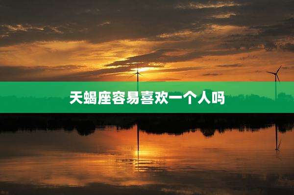 天蝎座容易喜欢一个人吗