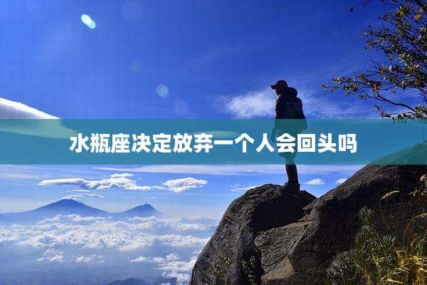 水瓶座决定放弃一个人会回头吗