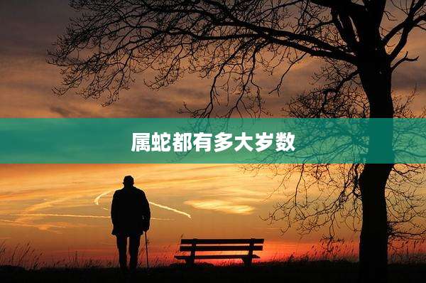 属蛇都有多大岁数