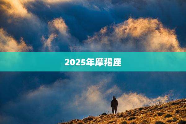 2025年摩羯座